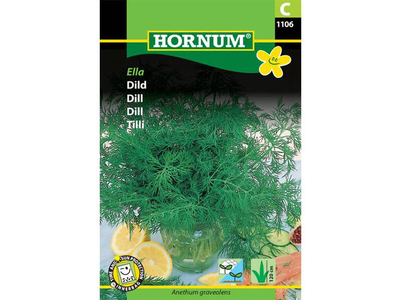 Frøpose med dildsorten Ella.