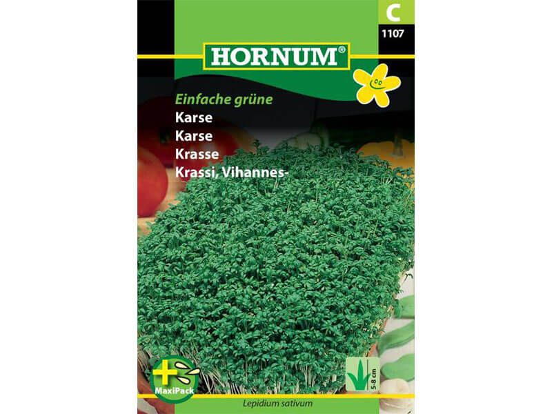 Frøpose med karse, Einfache grüne.