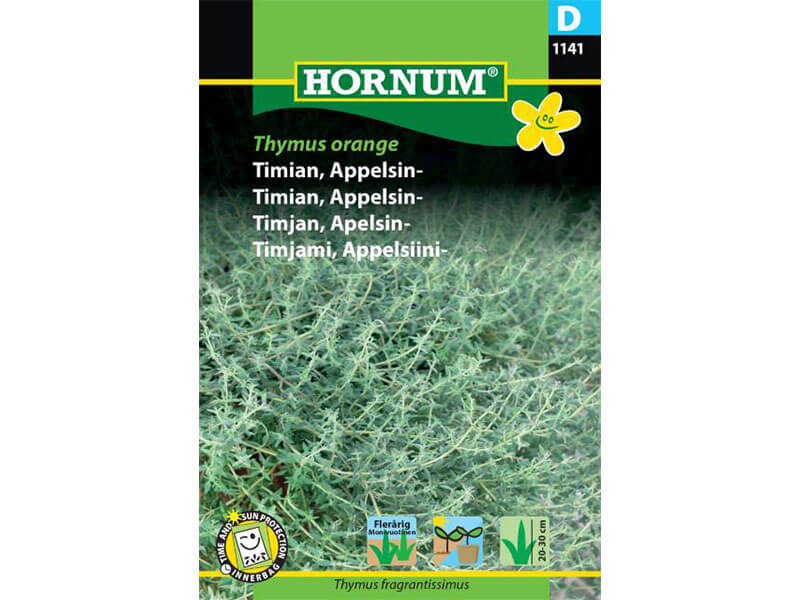 Frøpose med timian, appelsin-variant.