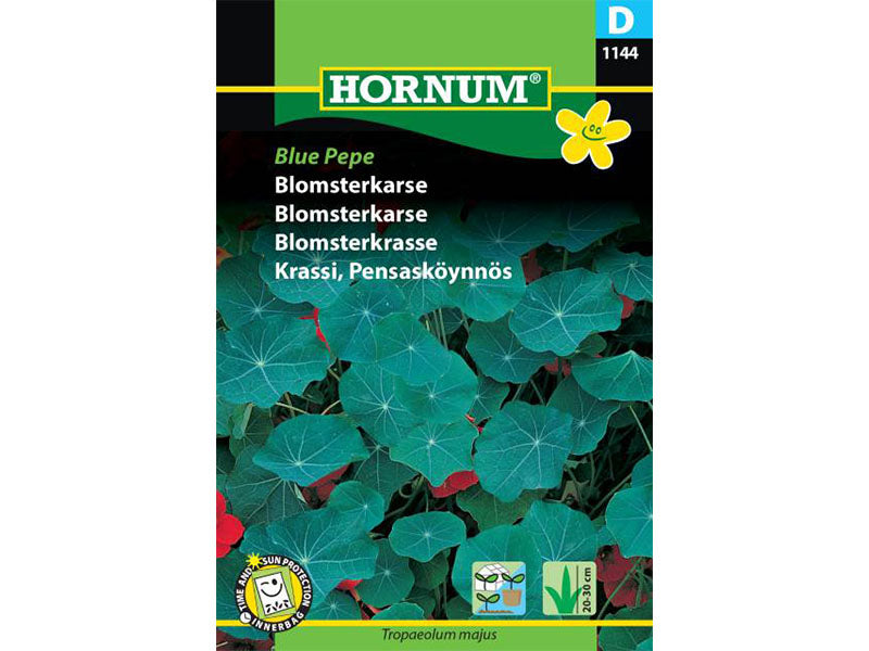 Frøpose med blomsterkarse, Blue Pepe.