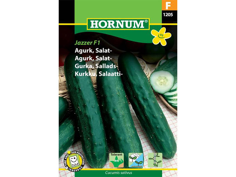 Frøpose med agurk, salat- og Jazzer F1 sort.