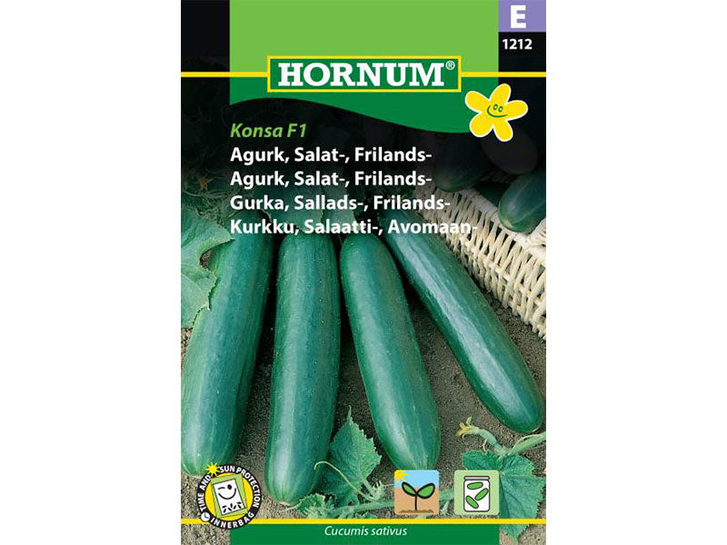 Frøpose med frilands-agurk af sorten Konsa F1.