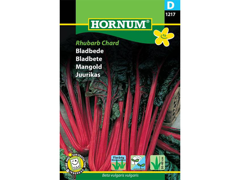 Frøpose med bladbede, Rhubarb Chard.