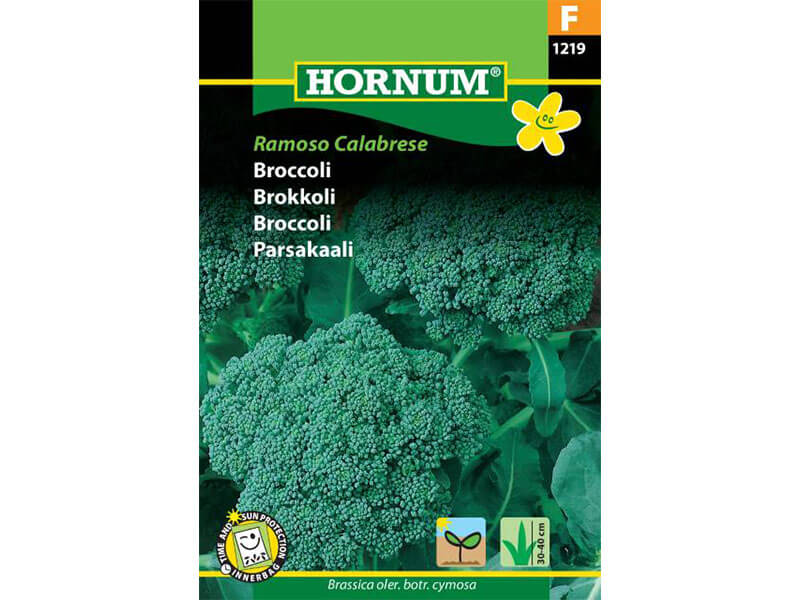 Frøpose med broccoli, Ramoso calabrese.