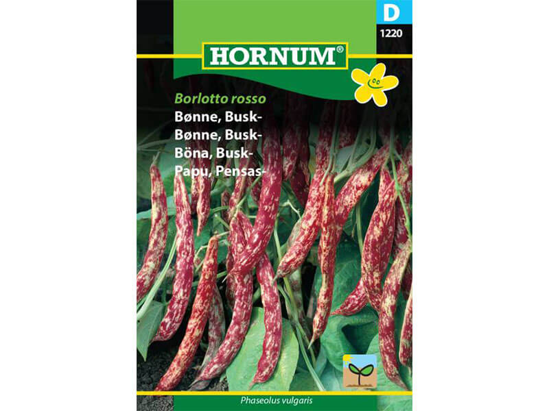 Frøpose med buskbønner, Borlotto rosso.