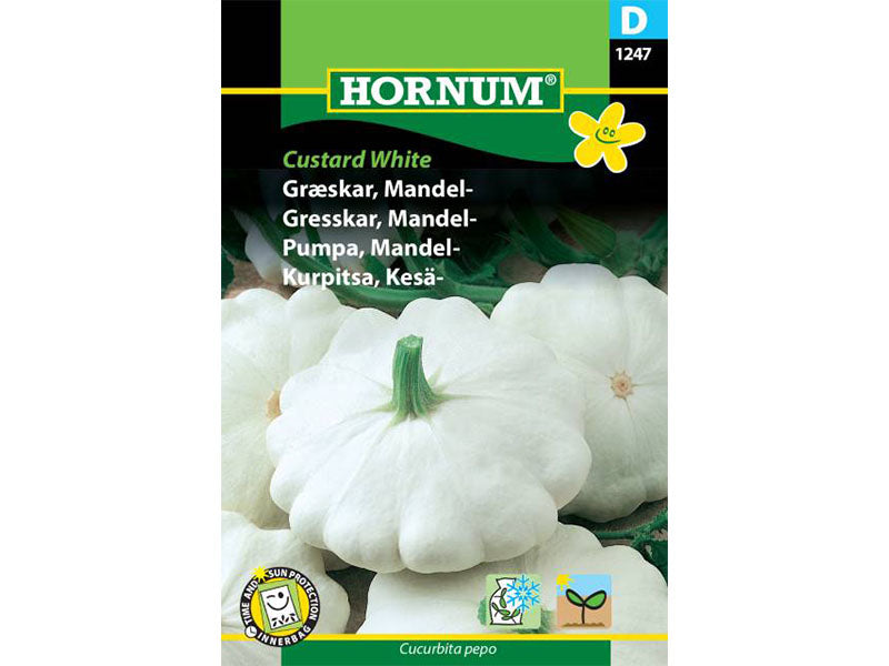 Frøpose med græskarmandel Custard White.