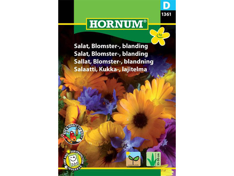 Frøpose med blanding af blomstersalat.