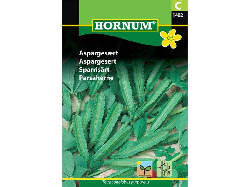 Frøpose med aspargesærter.