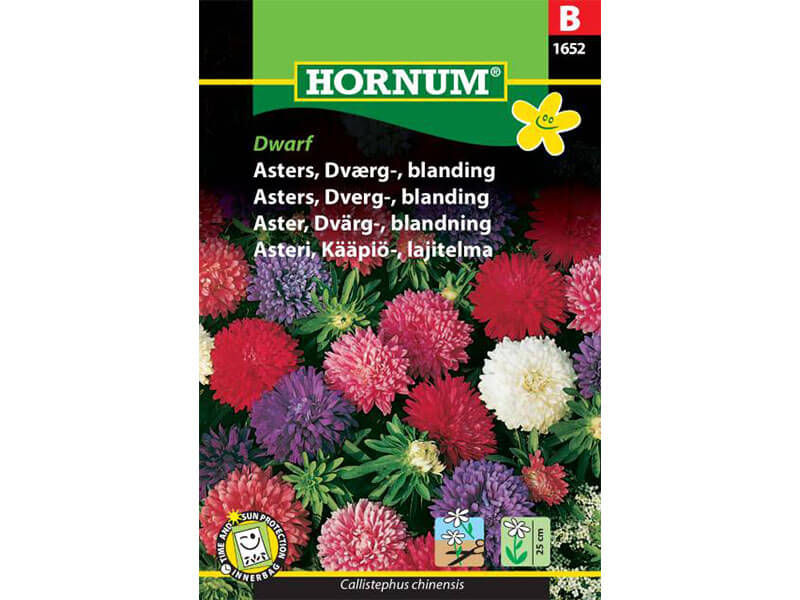 Frøpose med blandede dværg asters.