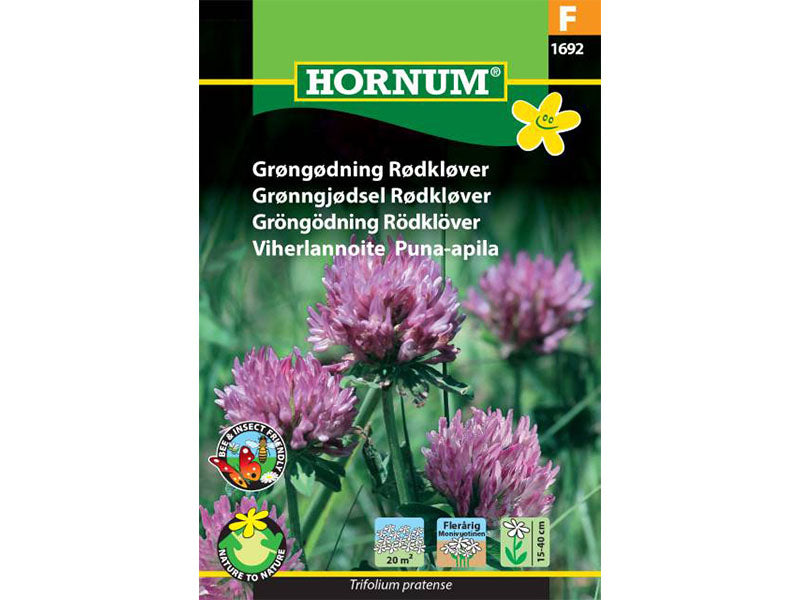 Frøpose med grøngødning rødkløver.