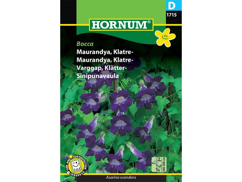 Frøpose med klatre-maurandya.