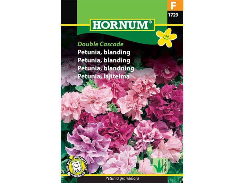 Frøpose med blanding af dobbelt kaskade petunia.