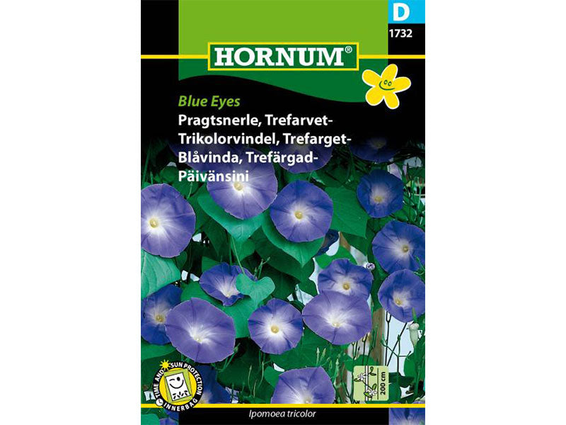 Frøpose med pragtsnerle, trefarvet variant, Blue Eyes.