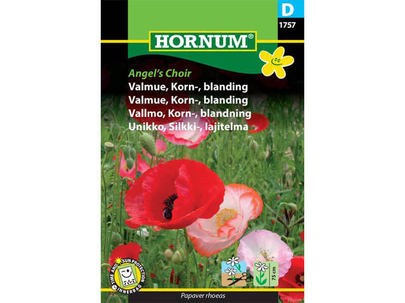 Frøpose med blandede kornvalmuefrø, Angel's Choir.