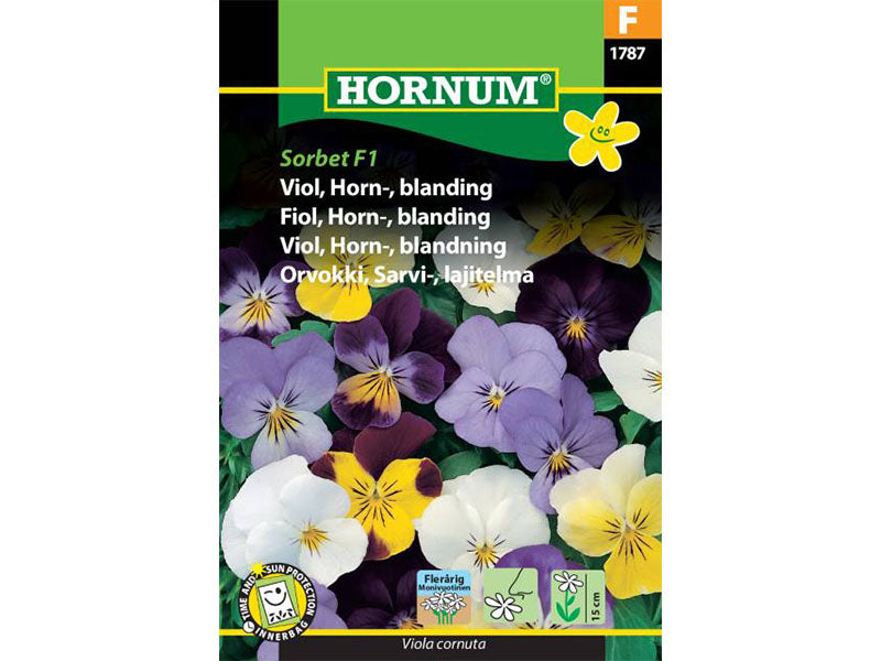 Frøpose med blanding af hornviol, Sorbet F1.