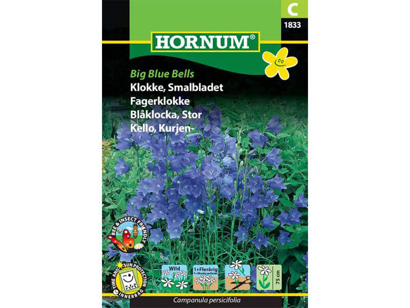 Frøpose med smalbladede klokker.