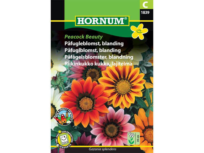 Frøpose med påfugleblomst, blomster til haven.