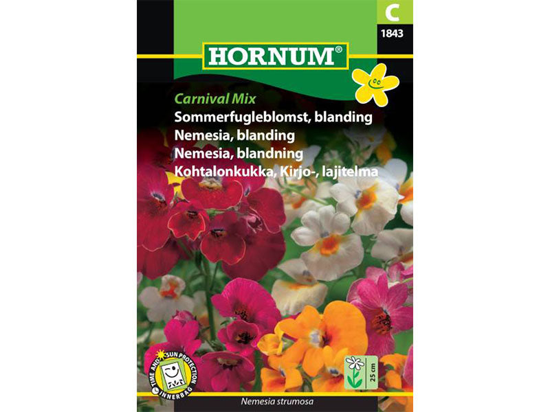 Frøpose med sommerfugleblomster, blanding af sorter.