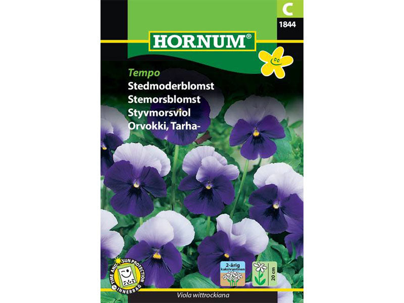 Frøpose med stedmoderblomst, sorten Tempo.