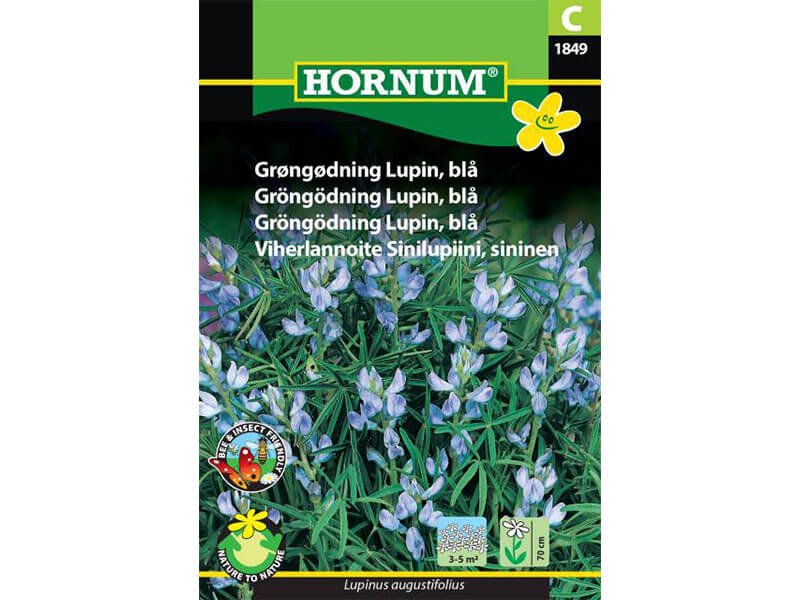 Frøpose med lupin til grøngødning.