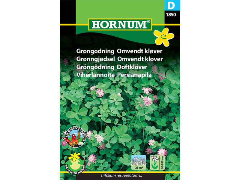 Frøpose med omvendt kløver til grøngødning.