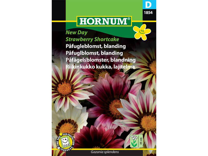 Frøpose med påfugleblomst, sorten New Day Straw.