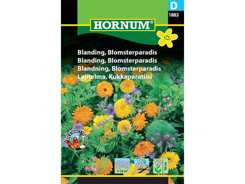 Frøpose med blanding til blomsterparadis.