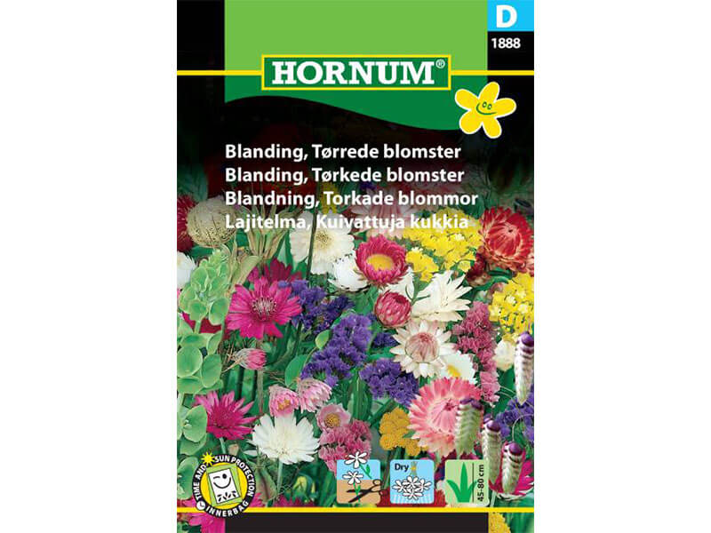 Frøpose med blanding af tørrede blomster.