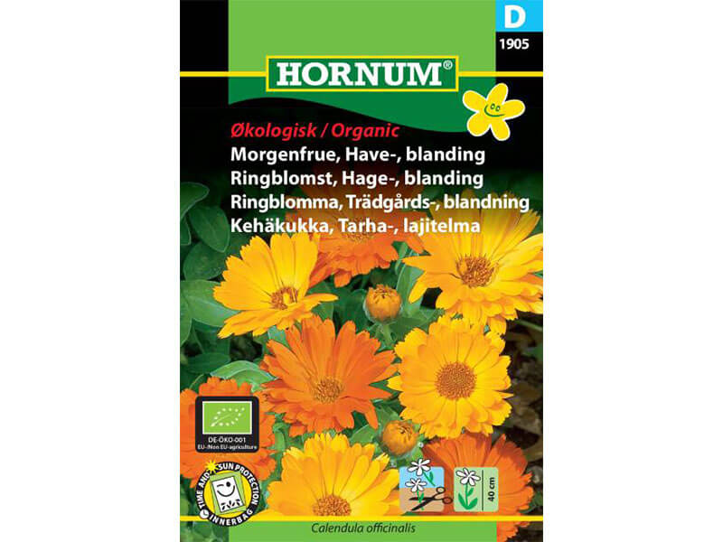 Økologisk frøpose med morgenfrue.