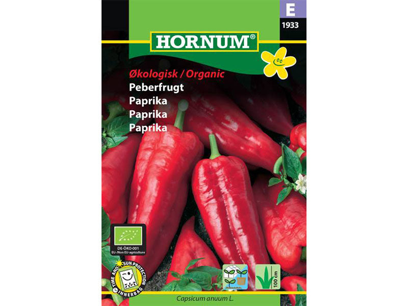 Økologisk frøpose med peberfrugt Atris F1.