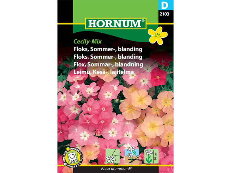 Frøpose med blanding af sommerfloks, Cecily-mix.