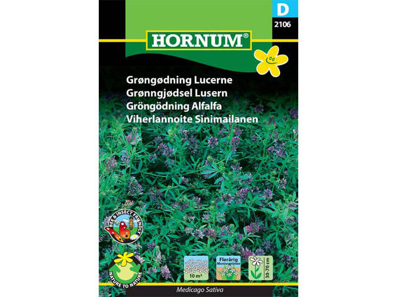 Frøpose med grøngødning lucerne.