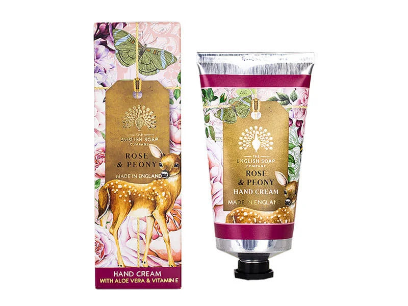 Håndcreme med rose og pæon, 75 ml.