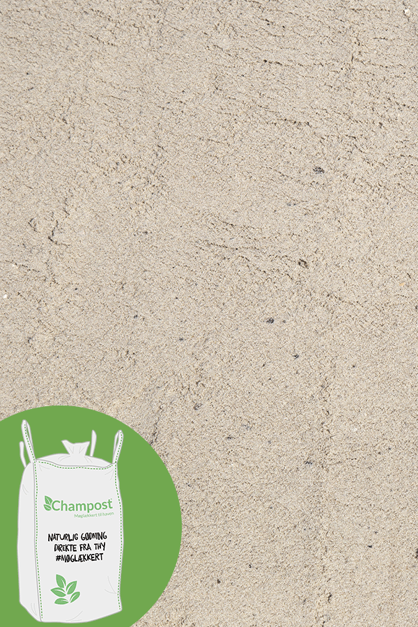 Havsand 0-2 mm, 1 ton til haven.