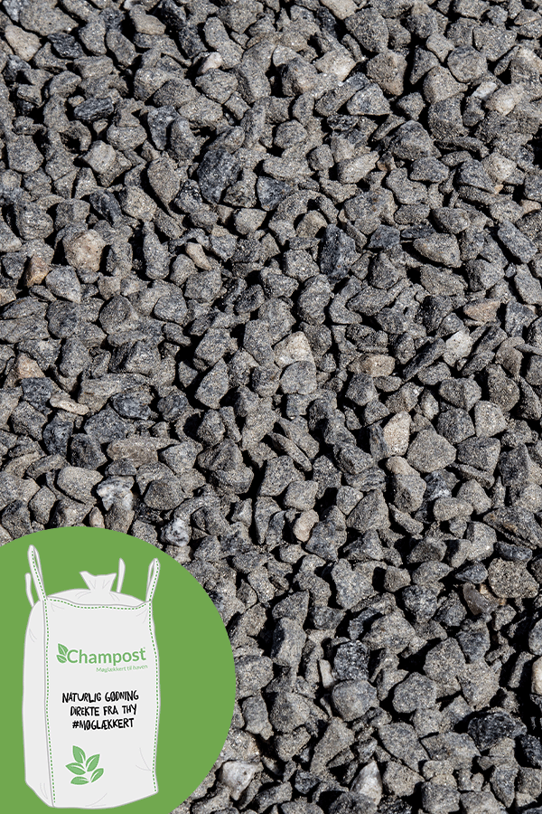 Granitskærver, sort, 11–16 mm, 1 ton.