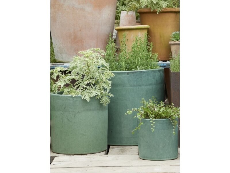 Mila krukker i 3 størrelser med planter i