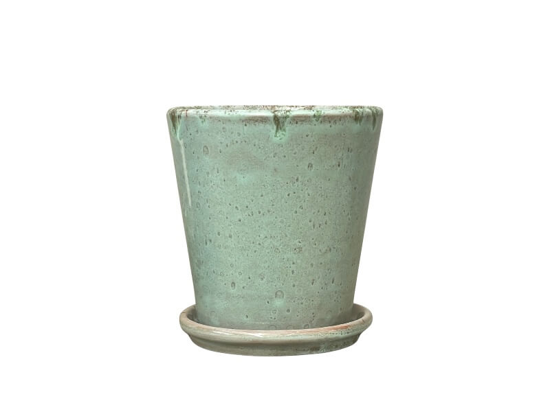 Carmen krukke, støvet grøn, ø 23 cm, højde 21 cm.