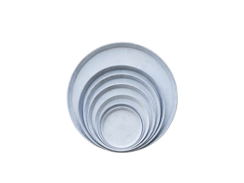 Saucers, model ZINC, ø 12 cm.