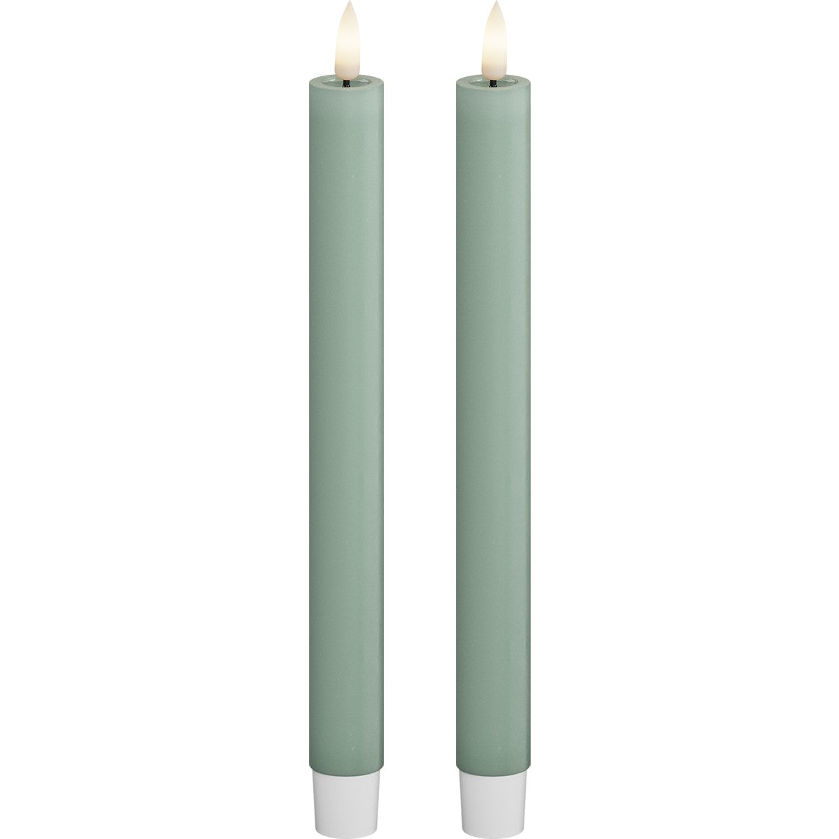 Deluxe Homeart LED Kronelys, Salvie Green - 2 stk. (24 cm)