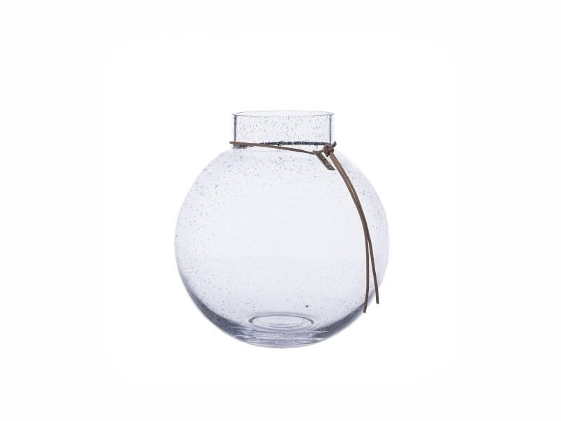 Vase med bobler, diameter 21 cm, højde 22 cm.