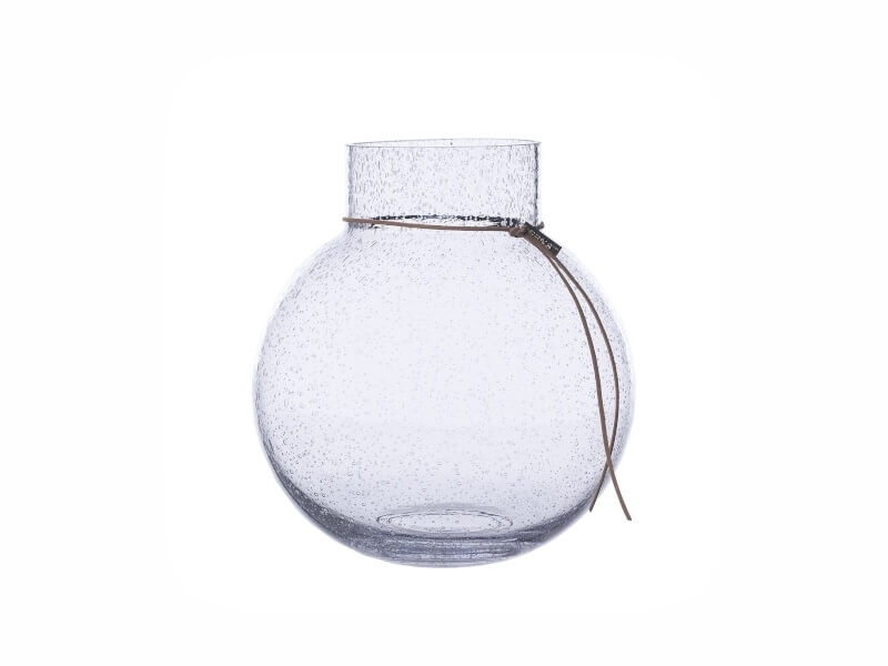 Vase med bobler, diameter 24 cm, højde 25 cm.