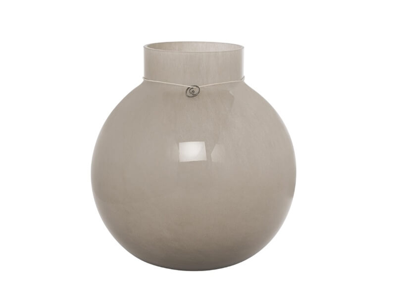 Ernst glasvase, rund, diameter 21 cm, højde 22 cm.