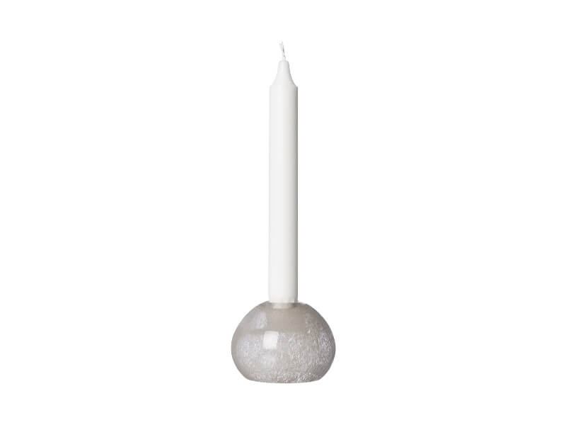Ernst lysestage, glas, størrelse D7,5 H5,5.