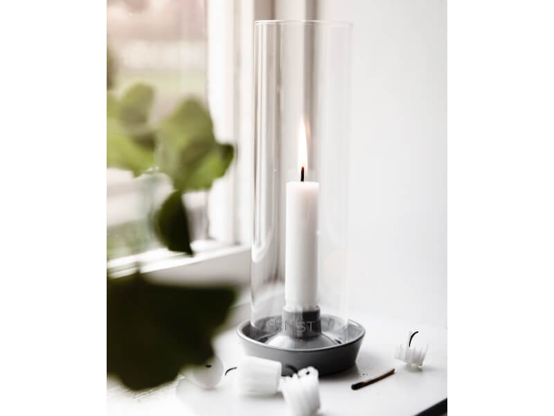 Ernst Lysestage, Stentøj, M Glas, Mørkgrå