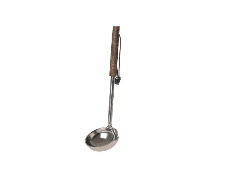 Ernst Sauceske, metal og mørkt træ, til servering af saucer.