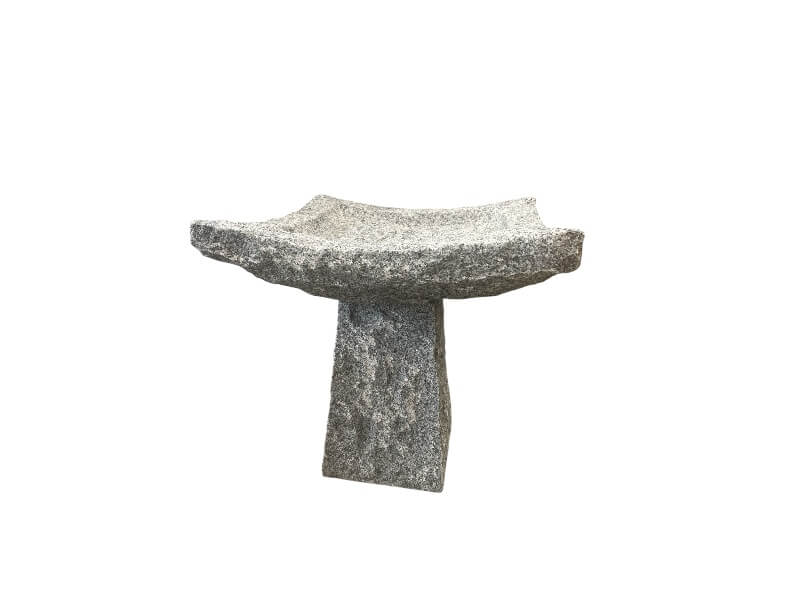 Firkantet granit fuglebad