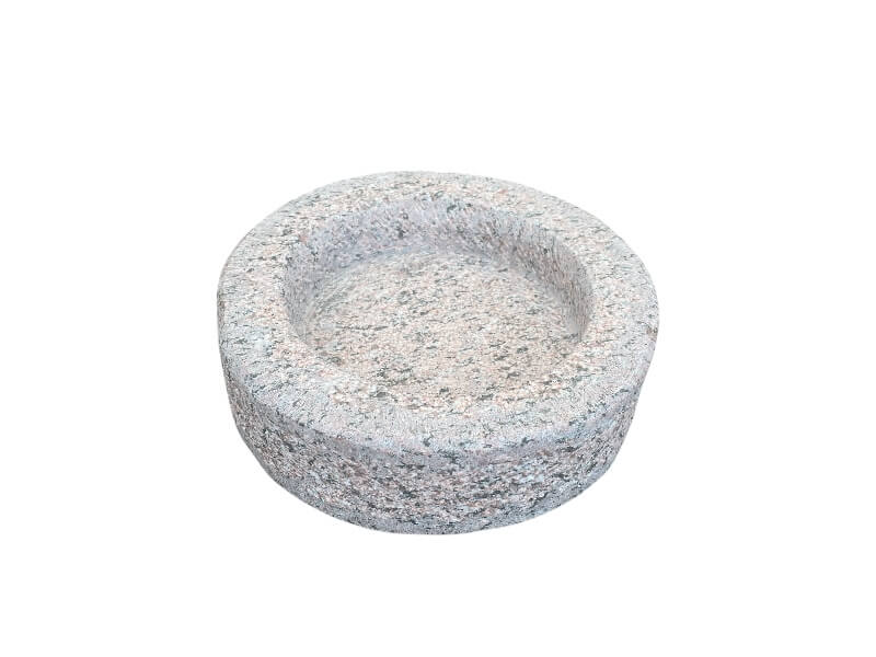 Granit fuglebad, model rosa, 25 cm.