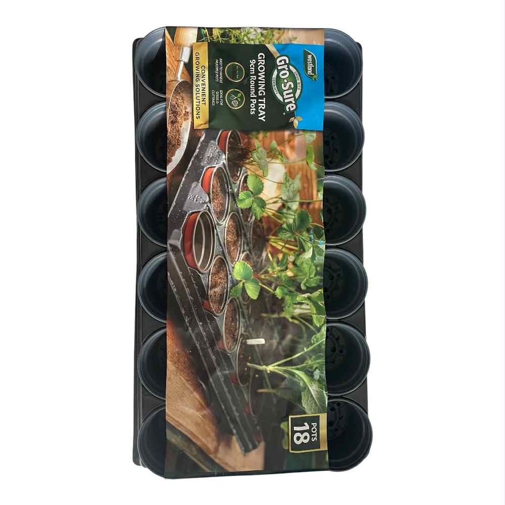 Gro-Sure bakke med 18 runde potter