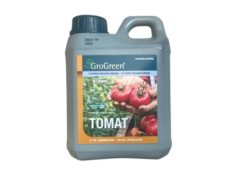 Grogreen Tomat gødning, 1 liter, til tomatplanter.
