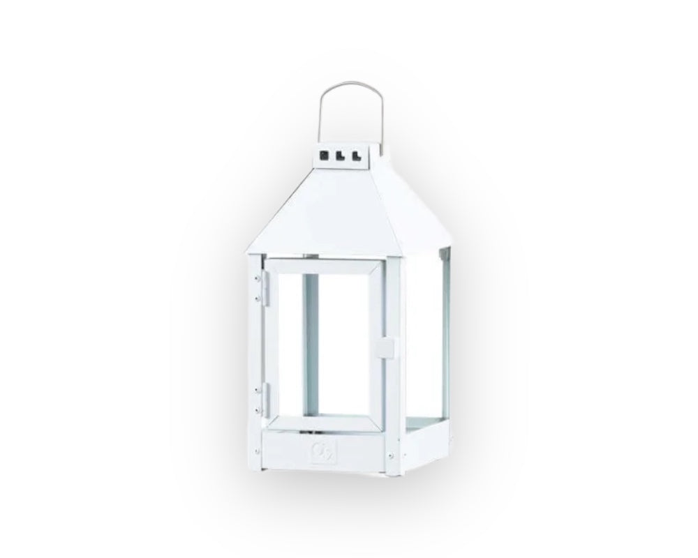 Mini lanterne, hvid pulverlakeret/galvaniseret.